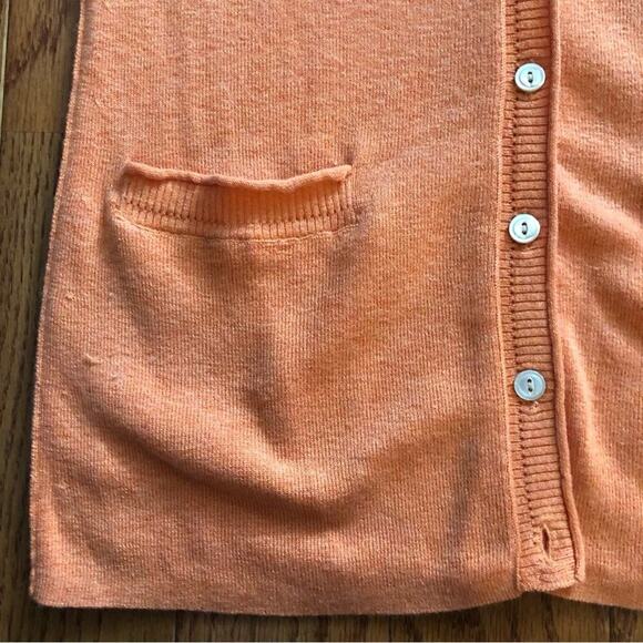 Banana Republic Peach Sherbet Silk Cotton cardigan sweater Women’s Size S - Picture 3 of 7